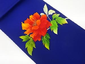 塩瀬金彩花葉模様名古屋帯
